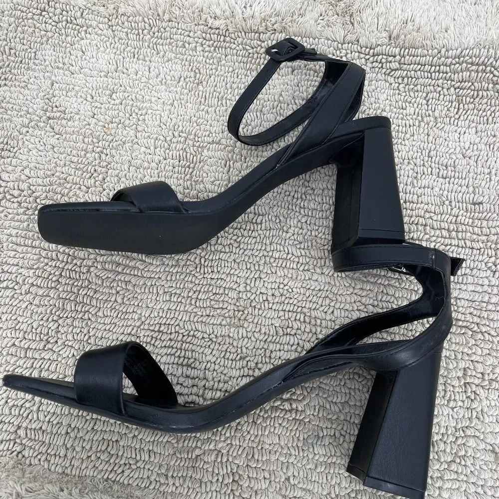 Madden Girl‎ Women Winnii Heeled Sandal Black Paris Size 11